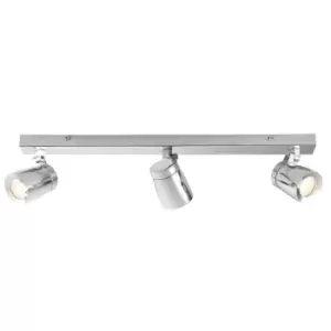 Bathroom Spot Light IP44 - Chrome Plate & Clear Glass - 3 x 35W GU10 reflector