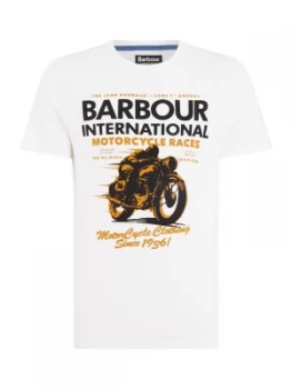 Mens Barbour Dyno T Shirt White