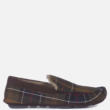 Barbour Mens Monty Moccasin Slippers - Recycled Classic Tartan - UK 8