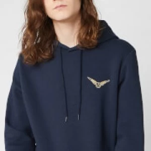 Harry Potter Golden Snitch Unisex Embroidered Hoodie - Navy - L