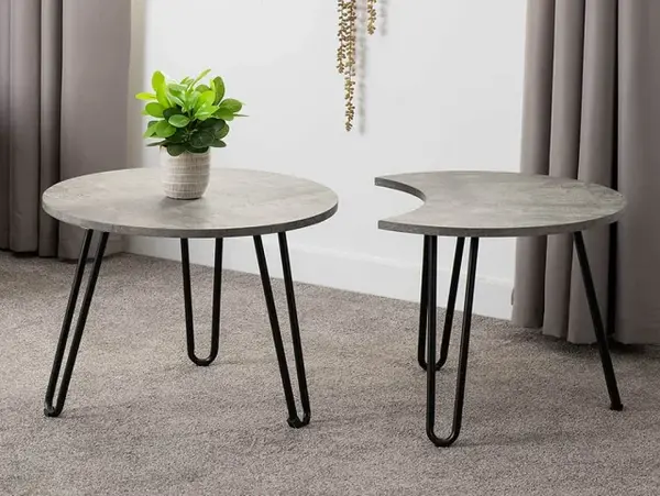 Seconique Athens Concrete Effect Duo Coffee Table Set