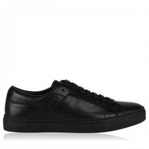 Hugo Boss Leather Logo Trainers Black 002 Men