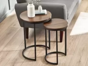 Julian Bowen Tribeca Walnut Effect Round Nest of Tables