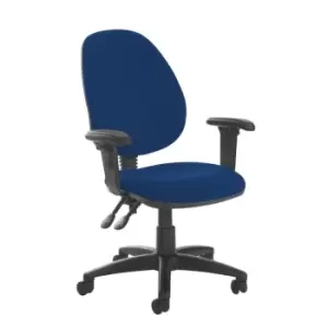 Dams MTO Jota High Back PCB Operator Chair with Adjustable Arms - Ocean Blue Vin