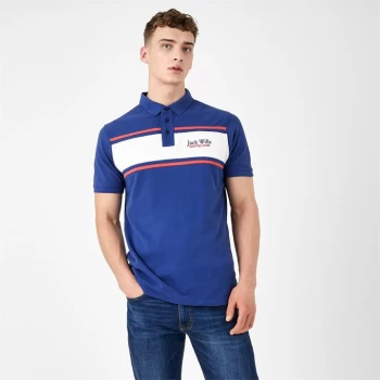 Jack Wills Wensum Cut and Sew Polo - Blue