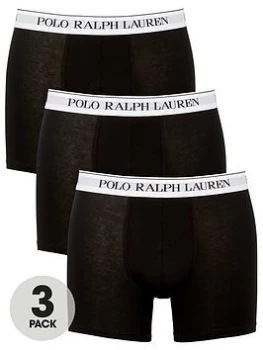 Polo Ralph Lauren Boxer Briefs (3 Pack) - Black , Polo Black, Size S, Men