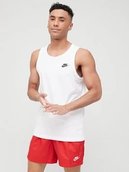 Nike Club Tank - White, Size L, Men