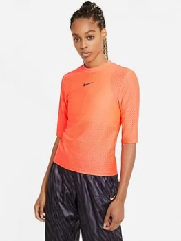 Nike NSW Icon Clash Mesh T-Shirt - Mango, Mango Size M Women