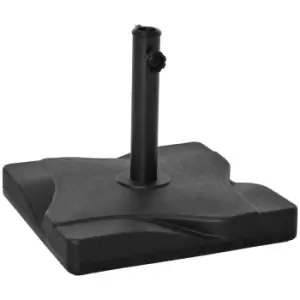 Outsunny 20Kg Square Patio Umbrella Base Fits 30/35/38mm Pole - Black