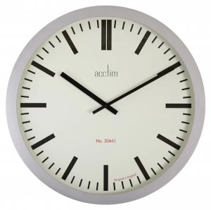 Acctim Monument 90cm Silver Baton Dial Wall Clock