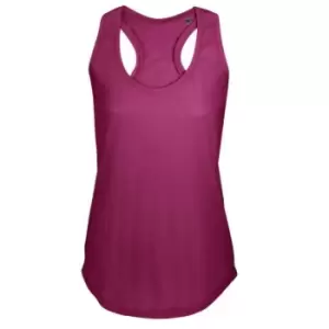 SOLS Womens/Ladies Moka Plain Sleeveless Tank Top (S) (Raspberry)