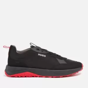 HUGO Mens Kane Runn Mfny N Shell and Faux Suede Trainers - UK 10