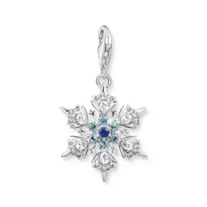 THOMAS SABO Silver Blue Stone Snowflake Charm