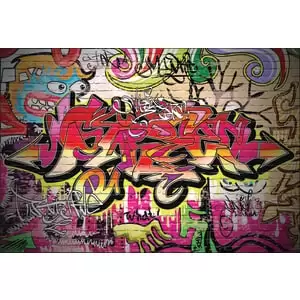 Origin Murals City Graffiti Multi Wall Mural - 3.5 x 2.8m