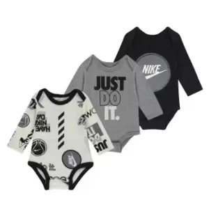 Nike 3 Pack Bodysuit Set Baby Boys - Black