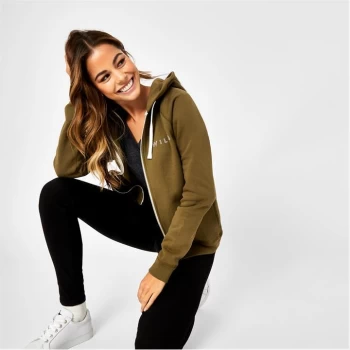 Jack Wills Athenley Zip Up Hoodie - Olive