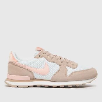 Nike White & Pink Internationalist Trainers