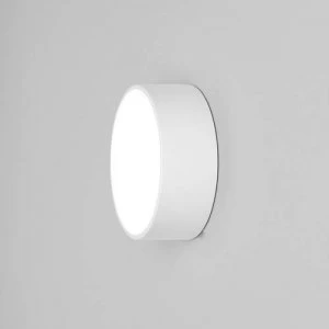 LED 1 Light Outdoor Small Flush Light Textured White IP65