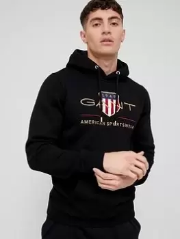 Gant Archive Shield Sweatshirt, Black Size M Men