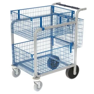 Heavy Duty Mail Trolley with upto 80KG Capacity GreyBlue