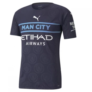 Puma Manchester City Authentic Third Shirt 2021 2022 - Navy/White