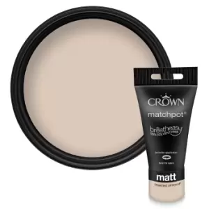 Crown Walls & Ceilings Matt Emulsion Toasted Almond Tester - 40ml