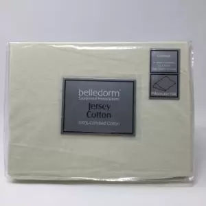 Belledorm Jersey Cotton Contour Pillowcase (Pair) (L) (Ivory)