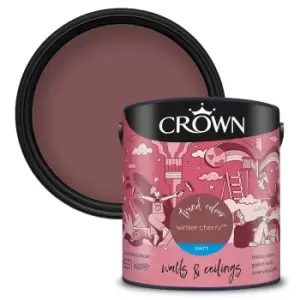 Crown Matt Emulsion Paint Winter Cherry - 2.5 litres