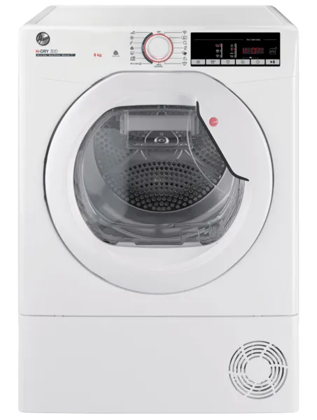 Hoover HLEH8A2TE 8kg Heat Pump Dryer in White B Rated Sensor NFC