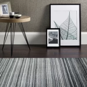 Fine Stripes Rug Grey