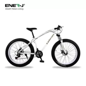 Ener-J 26" 21 gear Fat Sports Bike with High Carbon Steel, White