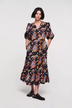 Halcyon Wrap Dress, Floral Bright Clash / UK 12