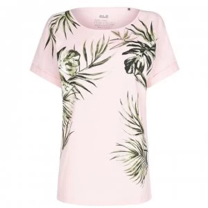 Jack Wolfskin Leaf T Shirt - Blush Pink