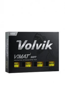 Volvik 12 Pack Volvik Vimat Golf Balls Soft Yellow