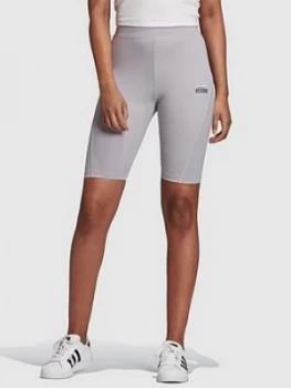 adidas Originals R.Y.V Cycling Shorts - Grey, Size 16, Women