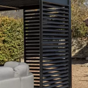 Gallery Direct Wellington Pergola Louvre Screen Black 900x2180mm