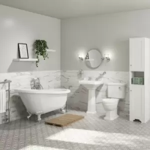 Park Royal Single Ended Slipper Freestanding Bath Suite with Toilet & Basin