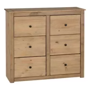 Seconique Panama 6 Drawer Chest - Natural Wax