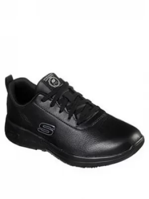 Skechers Athletic Lace Up Workwear Trainers, Black, Size 7, Women