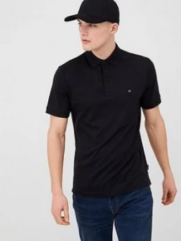 Calvin Klein Jeans Soft Interlock Polo Shirt - Black, Size XL, Men