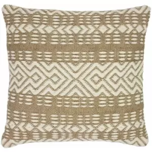 Furn Bodhi Bohemian Geometric Weave Cotton Rich Cushion Cover, Natural, 45 x 45 Cm