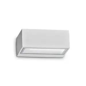 Outdoor Twin Up Down Wall Light White IP44, G9