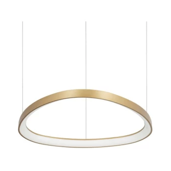 Ideal Lux Lighting - Ideal Lux LED Decorative Integrated Pendant Light Brass, 3000K