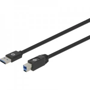 HP USB 2.0 Cable 1x USB 2.0 connector A 1x USB 3.0 connector B 1m Black