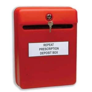 Post or Suggestion Box Wall Mountable with Fixings Red