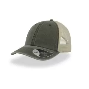 Atlantis Unisex Case Pigment Dyed 6 Panel Trucker Cap (One Size) (Olive)