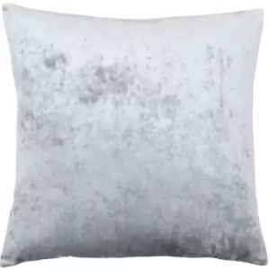 Paoletti Verona Crushed Velvet Cushion Cover, Silver, 55 x 55 Cm