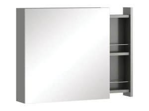 Wickes Alessano Grey Gloss Wall Hung Mirror Storage Unit - 600 mm