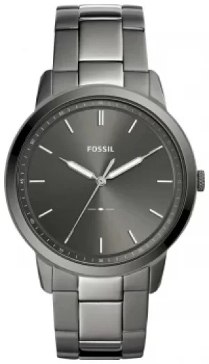 Fossil Minimalist Mens Smoke Stainless Steel Watch