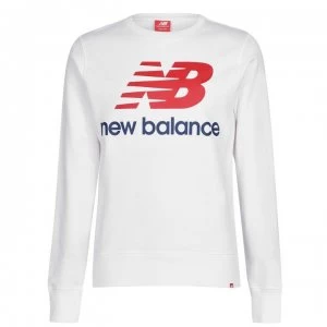 New Balance Essential Logo Crew Sweatshirt Mens - White